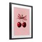 Stupell Industries Cherries with Gingham Bow Framed Print Under Glass, design by Christine Simpson Art
